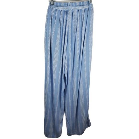 Torrid 0 Tie Front Wide Leg Challis Pants Stripe Loose Fit Womens NWT Gauze Boho - Picture 6 of 7